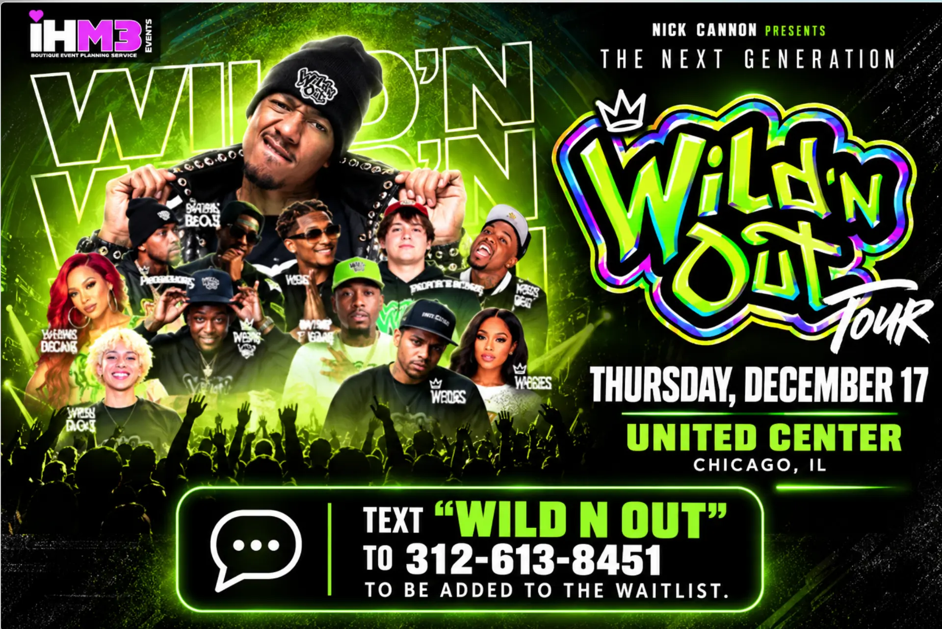 Owner-provided Wild ’N Out Tour flyer for Thursday December 17 at United Center, Chicago